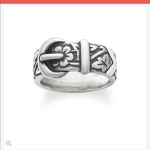 James Avery Floral Belt and Buckle Ring
